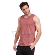 VM Kaos Singlet Polos Big Size Kaos Jumbo TankTop pria - Merah, 5XL