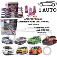 APM PERFORMAX LOWERED SPORT COIL SPRING PERODUA MYVI 1.0 1.3 MYVI LAGI BEST ICON 1.3 1.5 (2005-2017)