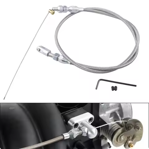36" Throttle Gas Cable Kit Stainless Steel Braided For 97-07 Chevrolet/Chevy LS1 Engine 4.8L 5.3L 5.