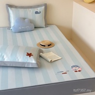 Cool Mat Household Health Bed Cartoon Class A Ice Silk Mat Embroidery Summer Cool 900D Three-Piece S