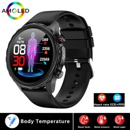 E400 Smartwatch ECG PPG HRV PTT blood glucose and temperature monitor IP68 waterproof smartwatch