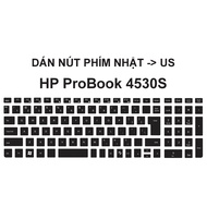 HP ProBook 4530S key button sticker set Japan -> US | Japan Layout keyboard