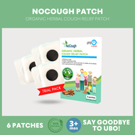 SALE 6 patches - 3 sachets ORIGINAL NoCough Relief Patch No Cough Organic Herbal 12 hours Cough Reli