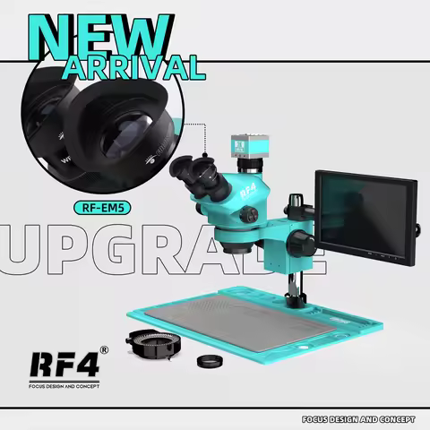 RF4 HDMI 1080P 2K Camera 10-Inch HD Monitor 7X-50X Enlarge Synchronization Zoom Trinocular Microscop
