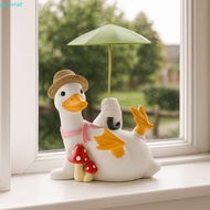 AAROND Duck Umbrella Ornament, Handicraft Simulated Umbrella Duck Statue, Kawaii Model Crafts Collec