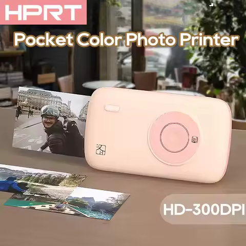 Pocket Color Photo Printer HPRT CP2100 Mini Bluetooth HD Picture Instant 2x3inch Paper Ribbon Printi