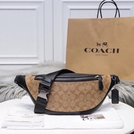 Coach F78777 กระเป๋าหน้าอกชายและผู้หญิง หนังแฟชั่น กระเป๋าคาดอก แท้100 %