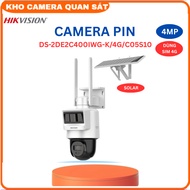 Camera IP Dùng sim 4G Hikvision DS-2DE2C400IWG-K/4G/C05S10 Tặng kèm pin Năng lượng Mặt trời
