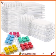 【pwlydc1g】150 Pack Wax Melt Clamshells Molds, 6-Cavity Clear Empty Plastic Round Shape Square Wax Me