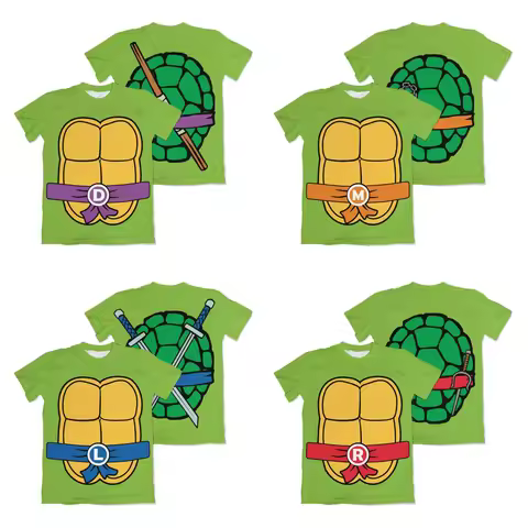 Ninja Turtles Four Brothers 3D Printed T-shirt Bandai Series Children/Adult Role Playing Sports Summ