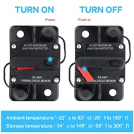 60A-300A Circuit Breaker Fuse Reset 12-48V DC Car Boat Auto Waterproof