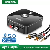 UGREEN BLUETOOTH RECEIVER 5.0 RCA AUX 3.5MM - UGREEN WIRELESS ADAPTER