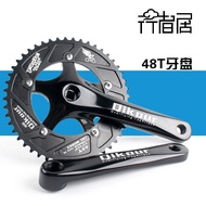 Crankset 48T Aluminum Alloy CNC Single Speed Field Racing Crankset with Crank