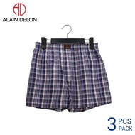 Alain Delon Extra Size Men Underwear Woven Cotton Boxer(3 Pcs) AD6346