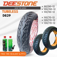 Deestone d829 Tubeless 12, 90/90-12, 100/90-12, 110/90-12, 120/70-12, 130/70-12