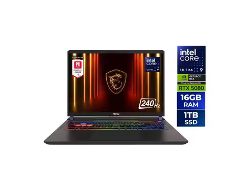MSI Vector - LCD 16" QHD+ GeForce RTX 5080 Laptop GPU - Intel Core Ultra 9 275HX - 16GB Memory - 1 T