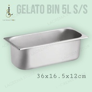 Gelato BIN 5L S/S | Gelato PAN 6,5L STAINLESS STEEL | Ice CREAM BIN | Ice CREAM PAN