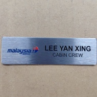 MAS NAMETAG ( MAS AIRLINES) nametAG MALAYSIA AIRLINES;NAMETAG MALAYSICABIN CREW NAME TAG stainless s