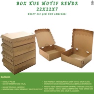 Box Kue 22x22 Dus 22x22X7  Bahan 310 Gsm (BAR68K3-ISI 20PCS)