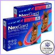 BUY ONE GET ONE FREE!! Nexgard Spectra for Extra Large Dogs 30.1 to 60 Kg (Red) 3 Chews [Expiry Feb-25]