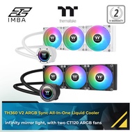 Liquid CPU Cooler THERMALTAKE TH420 V2 ARGB Black/Snow Sync All-In-One CL-W376-PL14SW-A