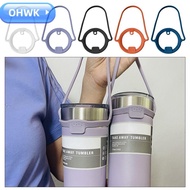 OHWK 2Pcs Insulated Tumblers, Silicone Leakproof Water Bottle Handle, Universal Keep Drinks Hot Cold