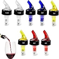 Pack of 8 Schnapps Pourers Bottle Pourers for Bottles 1.5cl 2cl 3cl 4cl Bottle Pour Spouts Car Pour 