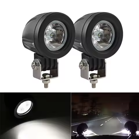 Motorcycle LED Work 2Inch Light 10W 12V 24V Mini Auto Truck ATV 4X4 4WD Car Tractor Bicycle Indicato