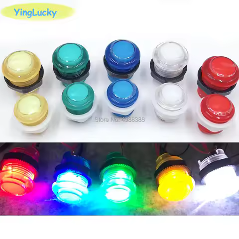 Arcade LED button 28mm 24mm LED Arcade Push Button Arcade Start Button Switch 5V Illuminated Button 