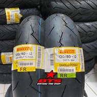 Pirelli 100/90-12 & 120/80-12 Diablo Rosso Scooter SC Tires For Stylo, Freego, Scopy Anti Slip Tayar
