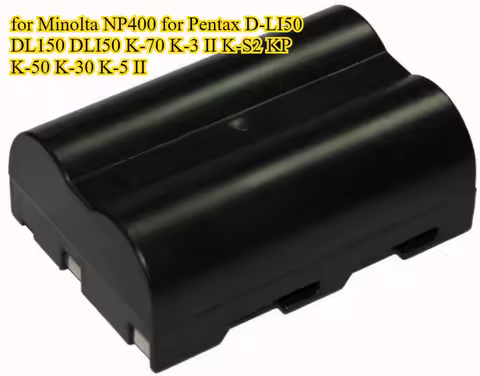2650mAh NP-400 Battery Is Suitable for Minolta NP400 for Pentax D-LI50 DL150 DLI50 K-70 K-3 II K-S2 