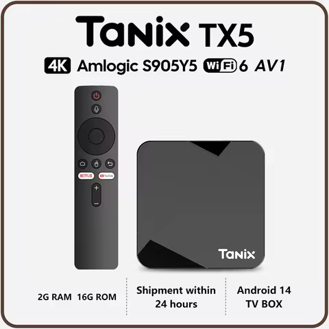 TANIX TX5 Set-top Box Amlogic S905Y5 Android14 WiFi 6 4K HDR media player TV box