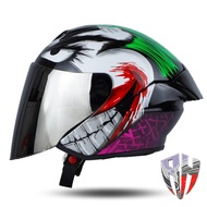 Jitsu Helm Half Face Joker Hitam Gloss