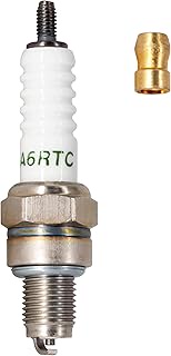 TORCH A6RTC Spark Plug Replace for NGK 2983/CR6HSA Spark Plug, for Denso IUF22 U20FSR-U Spark Plug, for Champion 889 Z6 Spark Plug, for Brisk NAR15YS,for Bosch UR4AS UR6AC,for Autolite 4194, OEM, ea