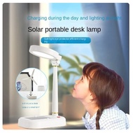 Solar table lamp new bedroom study desktop lamp camping fan usb rechargeable dual-purpose lighting