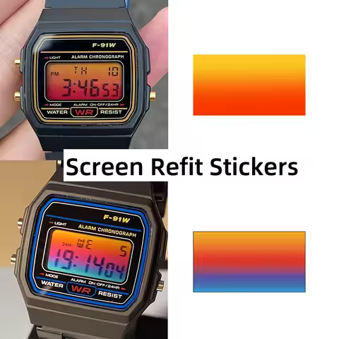 F-91W screen color changing sticker for Casio F-91W A158 A159 DIY ins style screen color HD film sti