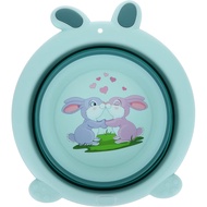 Little Rabbit Baby Basin Foldable Portable Wash Basin for Toddler Feet Hands Face Washing Travel Fri