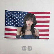 PROMO Flaghouse.id - American Aespa Member Flag/Tapestry Kpop Merch Wall Decor - Aespa Karina 1, 90x