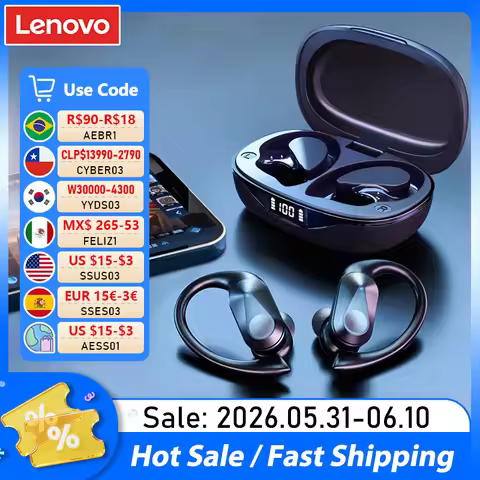New Lenovo LP75 TWS Sports Earphones Bluetooth 5.3 Wireless Headphones Waterproof HiFi Stereo Noise 