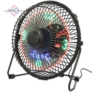 Cooling Fan Black Mini Mini Desktop LED Fan USB LED Clock Cooling Fan USB Plug