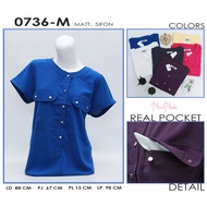 MM 0736-M CHIFFON TOP COMBINATION WITH LIVE BUTTONS LD 88 CM FIT TO M MISSMODE - SVL