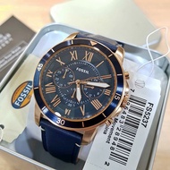 Men's Watch FL G*a*t FS5237 Chronograph Rosegold Navy Leather