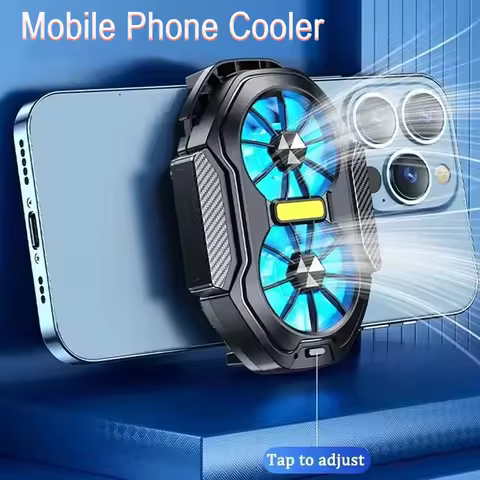 New FS01 Mobile Phone Cooler Dual Fan Rechargeable 600mAh Clip-on Strong Cooling Mute Wireless Unive