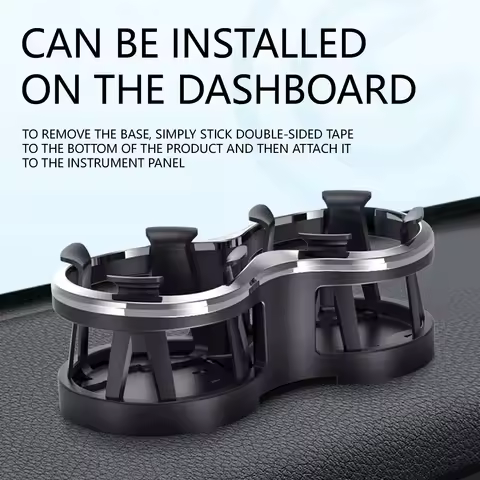 Plastic Dual Car Cup Holder Sturdy 2-Way Beverage Holder for Coffee Cup and Soda Cans