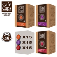 Dolce Gusto Compatible Coffee Capsule MIX (Cremoso Intenso & Doi Chang) - Cafecaps (3 Boxes X 15 Cap