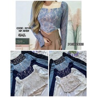 22151 Posh Code 高品质气质女神蕾丝长袖上衣