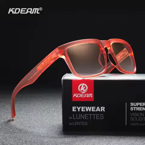 KDEAM Brand Original Design Polarized Sun Glasses Men Square Sunglasses Fashion Women Shades Cool Su