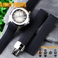 21mm Curved End Rubber Silicone Watchbands for Patek PP Philippe Aquanaut 5167A 5164A 5168A Watch Ba