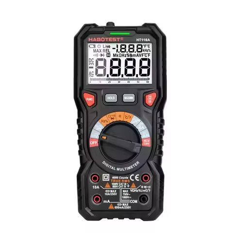 HABOTEST HT118A Digital Multimeter 6000 counts Auto Ranging AC/DC voltage meter NCV Tester with LCD 