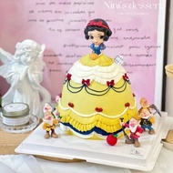 Snow White Children's Figurine Little Girl Birthday Topper Little Princess and Cake Decoration Seven